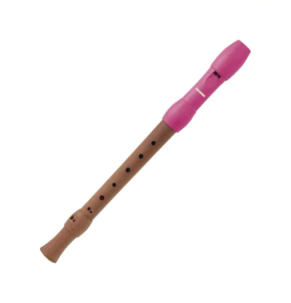 B95861 Hohner 2-piece Alegra Descant Recorder - Pink Mouthpiece