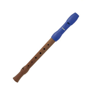 B95862 Hohner 2-piece Alegra Descant Recorder - Blue Mouthpiece