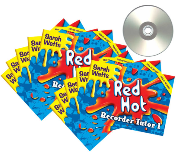 3611799 Red Hot Recorder Tutor - pack of 10 Student Books & CD